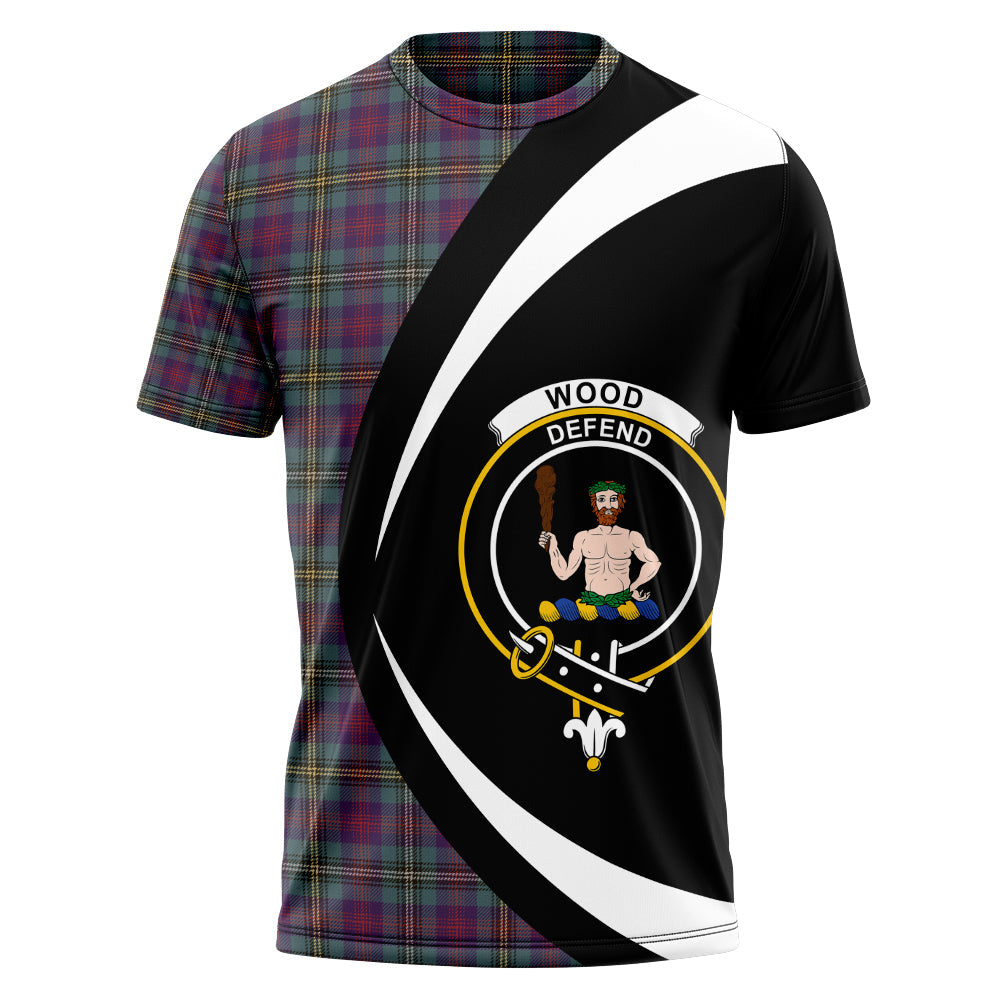 Wood Weathered Clan Badge Tartan T-Shirt Circle Style Personalized