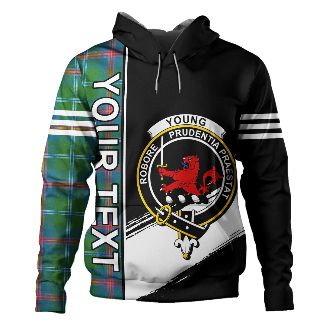 Young Ancient Clan Badge Tartan Hoodie Quarter Style Personalized