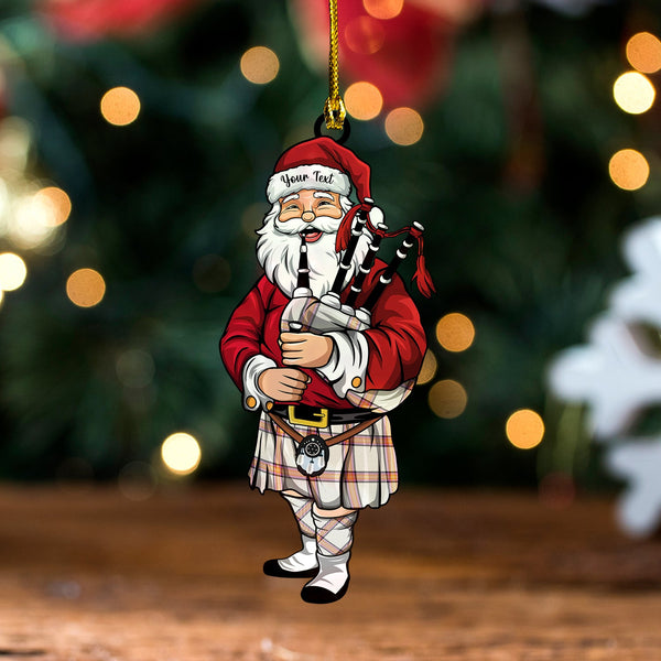 Young Christina Ancient Tartan Wood Acrylic Ornament Santa Personalized