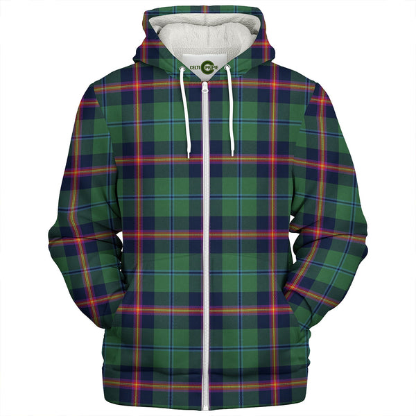 Young Modern Clan Badge Tartan Sherpa Hoodie