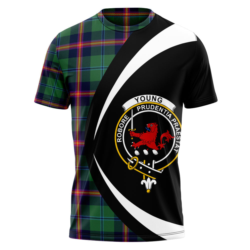 Young Modern Clan Badge Tartan T-Shirt Circle Style Personalized