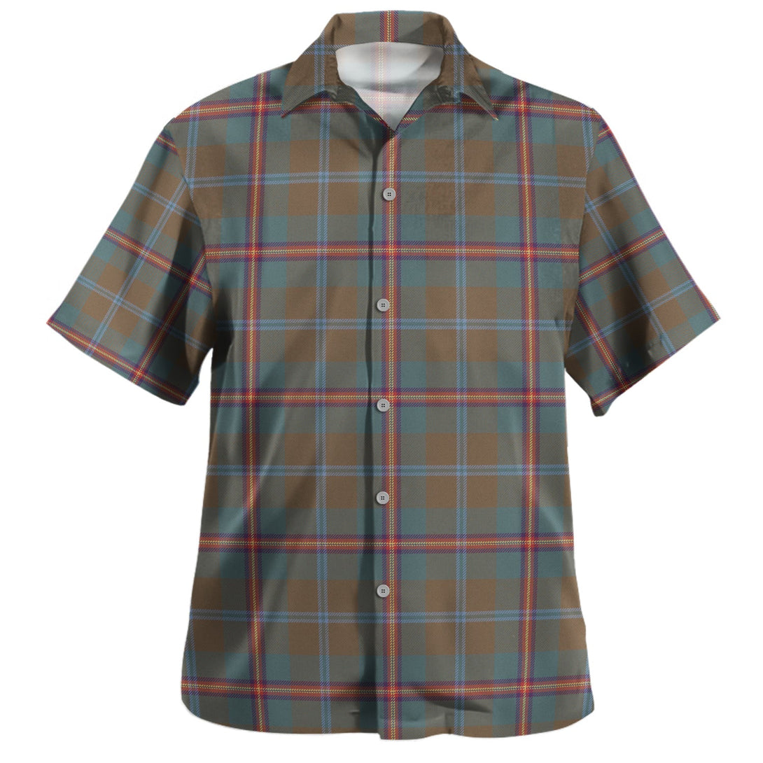 Young Weathered Clan Badge Tartan Hawaiian Shirt