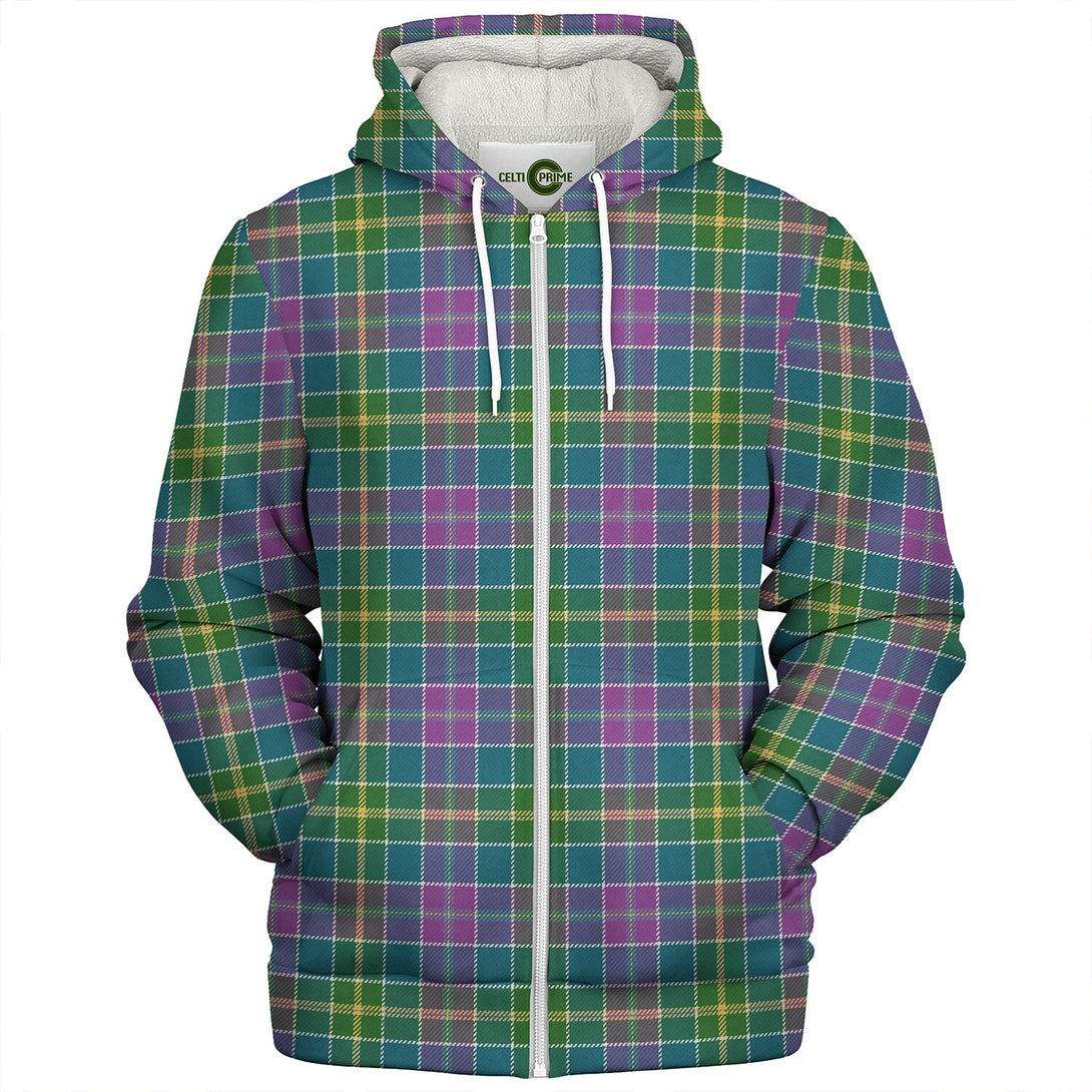 Yule Ancient Clan Badge Tartan Sherpa Hoodie