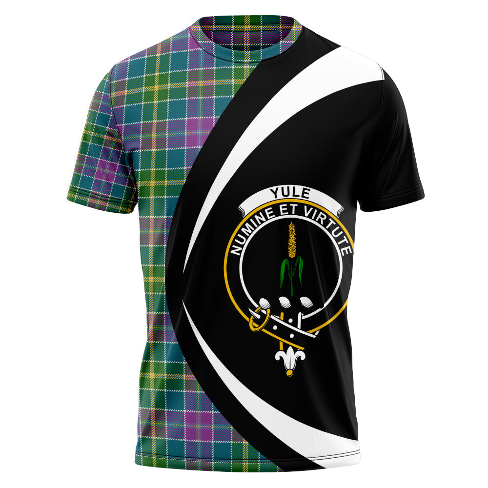 Yule Ancient Clan Badge Tartan T-Shirt Circle Style Personalized