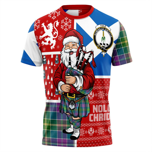 Yule Ancient Clan Badge Tartan T-Shirt Scotland Christmas Santa