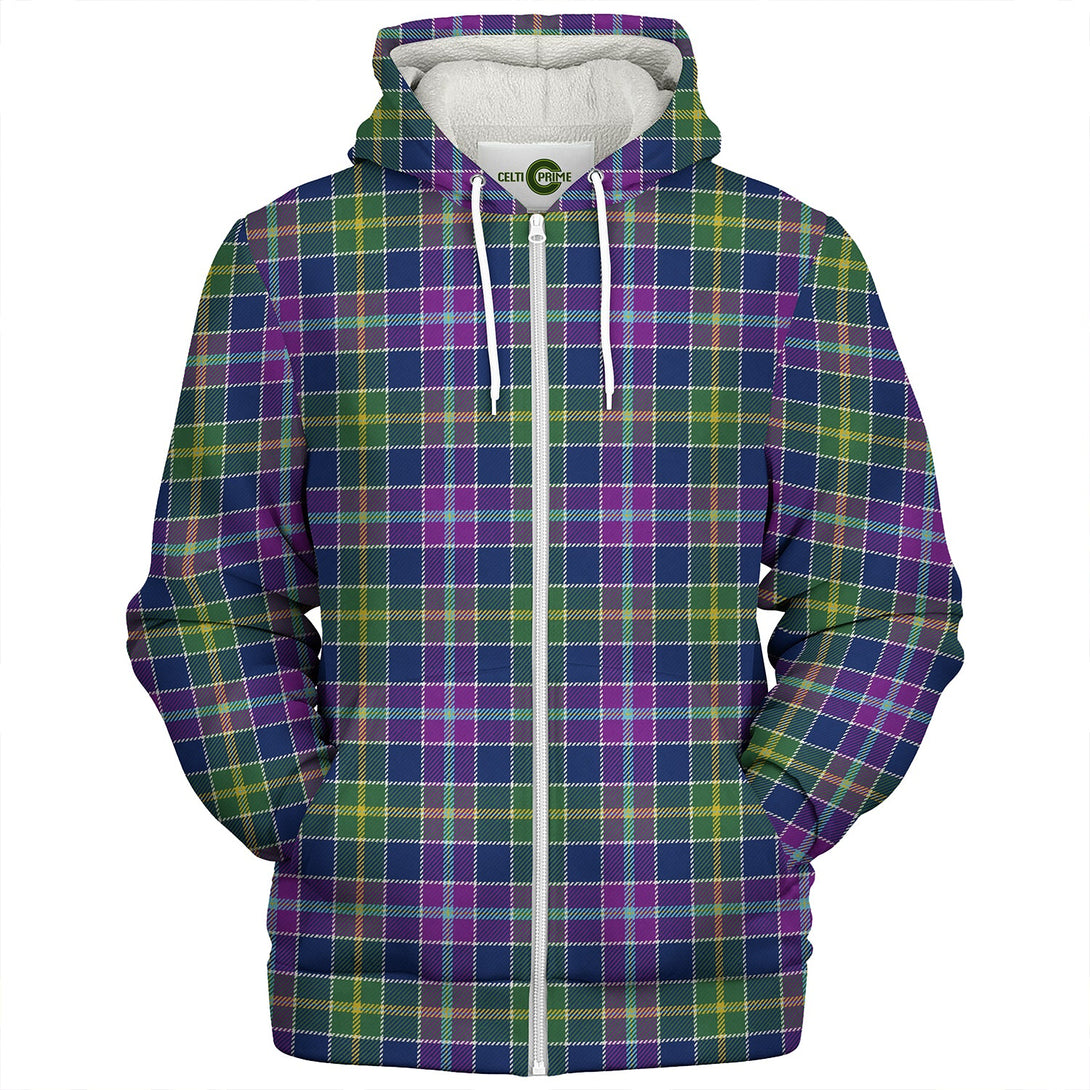 Yule Modern Clan Badge Tartan Sherpa Hoodie