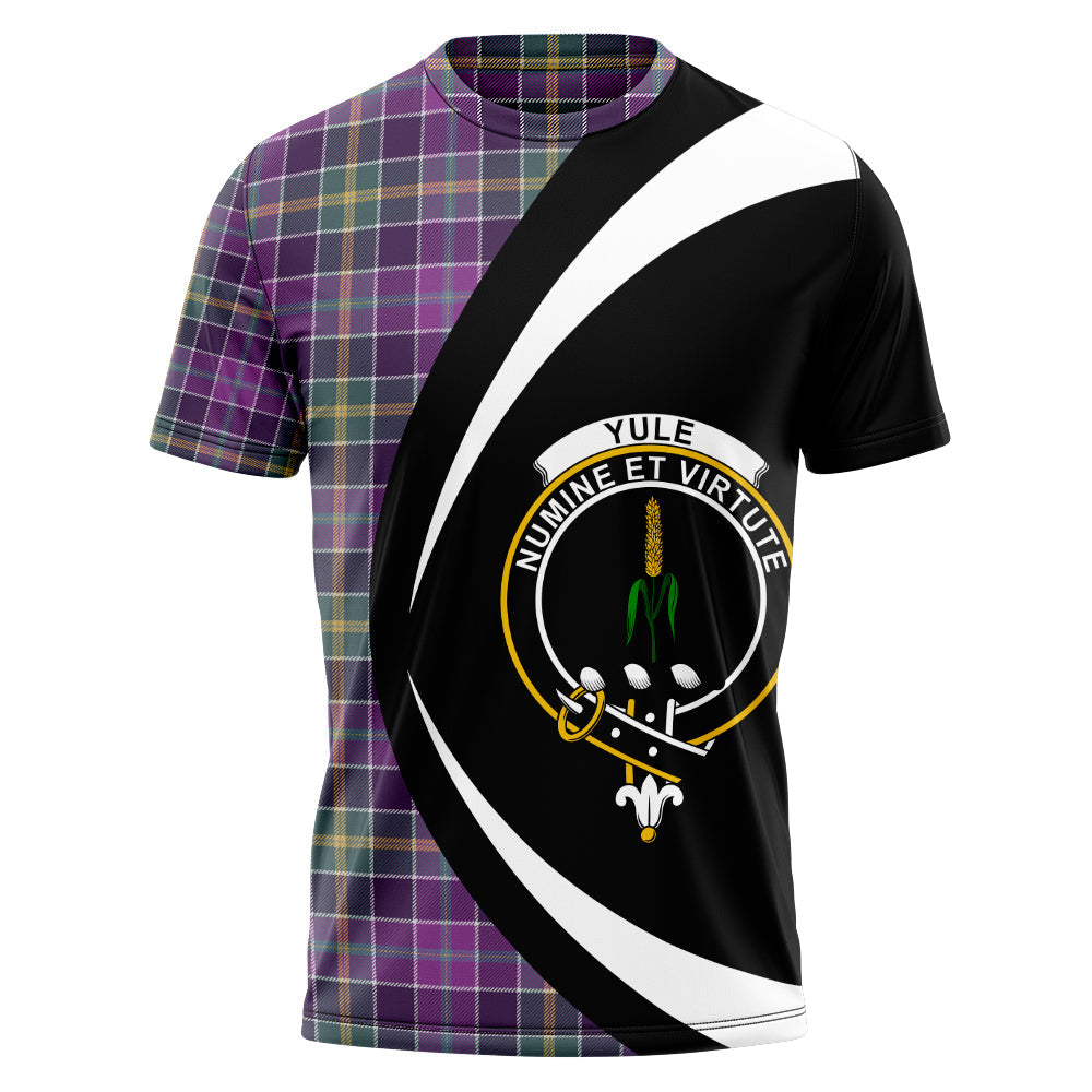 Yule Weathered Clan Badge Tartan T-Shirt Circle Style Personalized