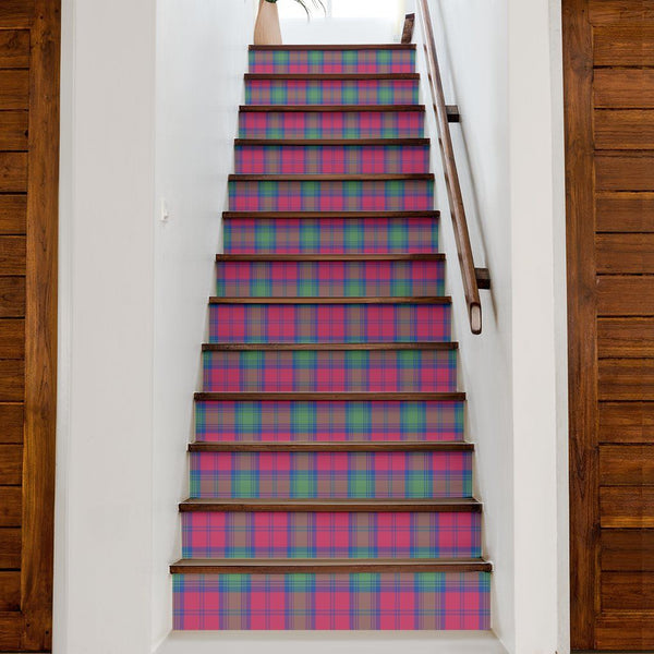 Lindsay Ancient Tartan Stair Stickers (Set of 13)