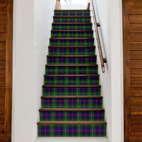 Malcolm Modern Tartan Stair Stickers (Set of 13)