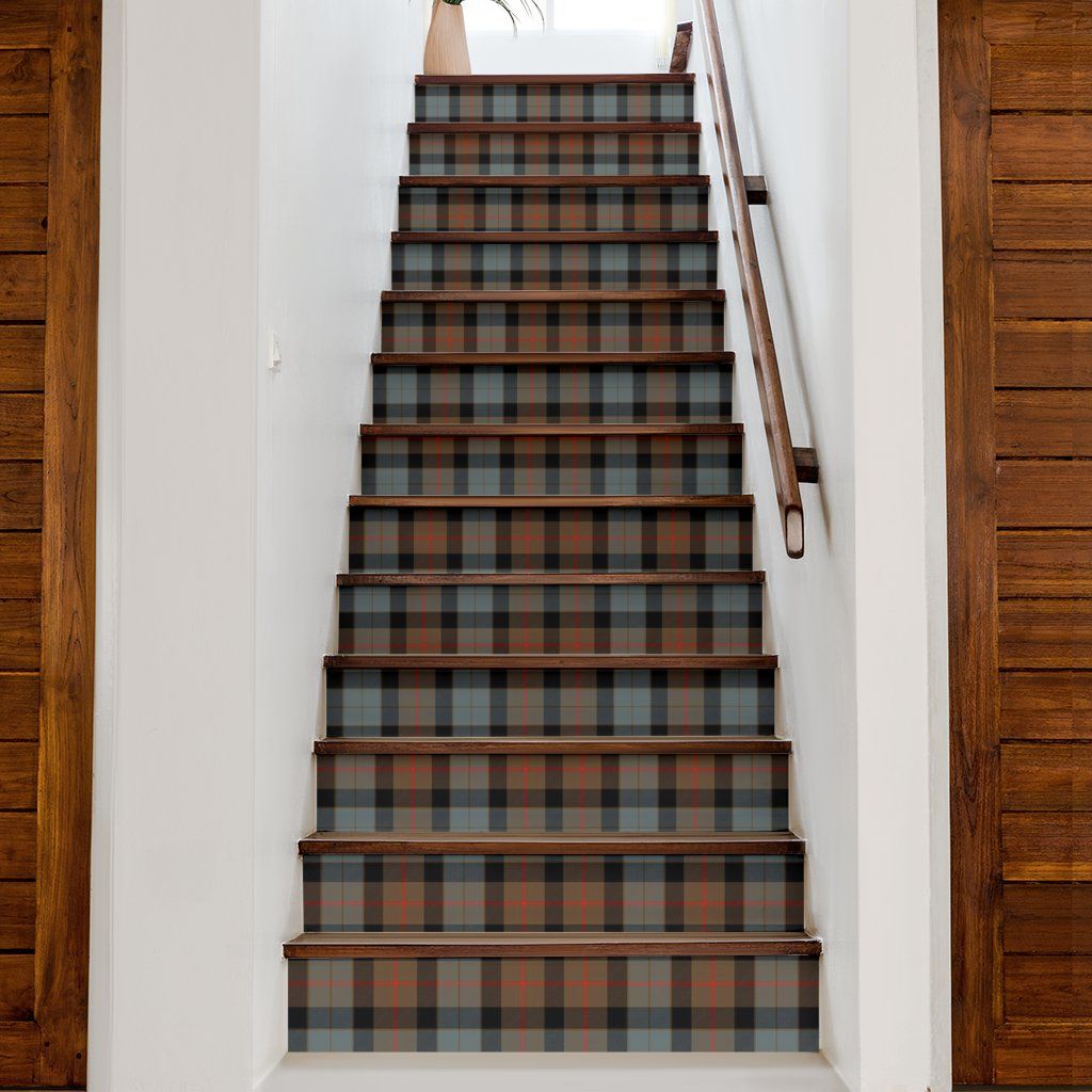 Gunn Weathered Tartan Stair Stickers (Set of 13)