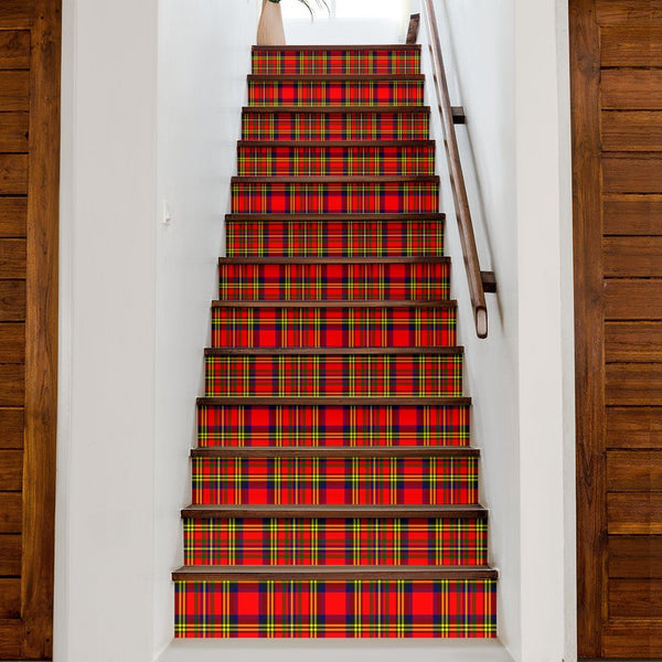 Hepburn Tartan Stair Stickers (Set of 13)