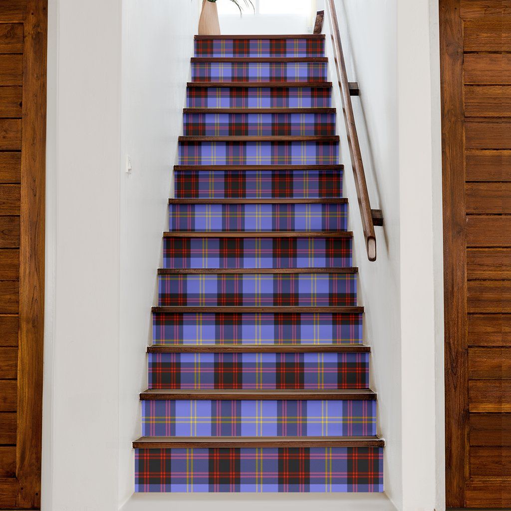 Rutherford Tartan Stair Stickers (Set of 13)