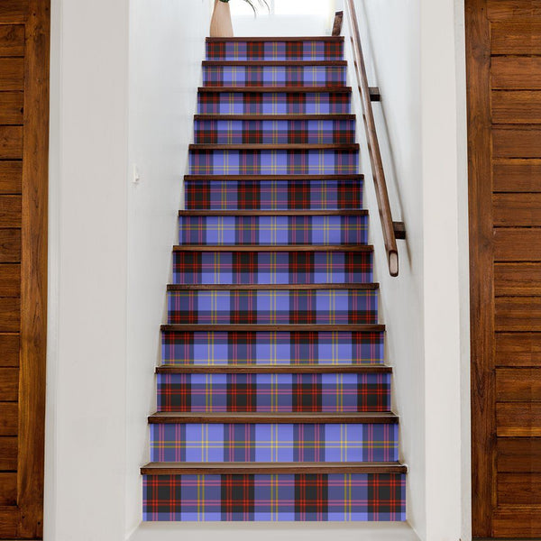 Rutherford Tartan Stair Stickers (Set of 13)