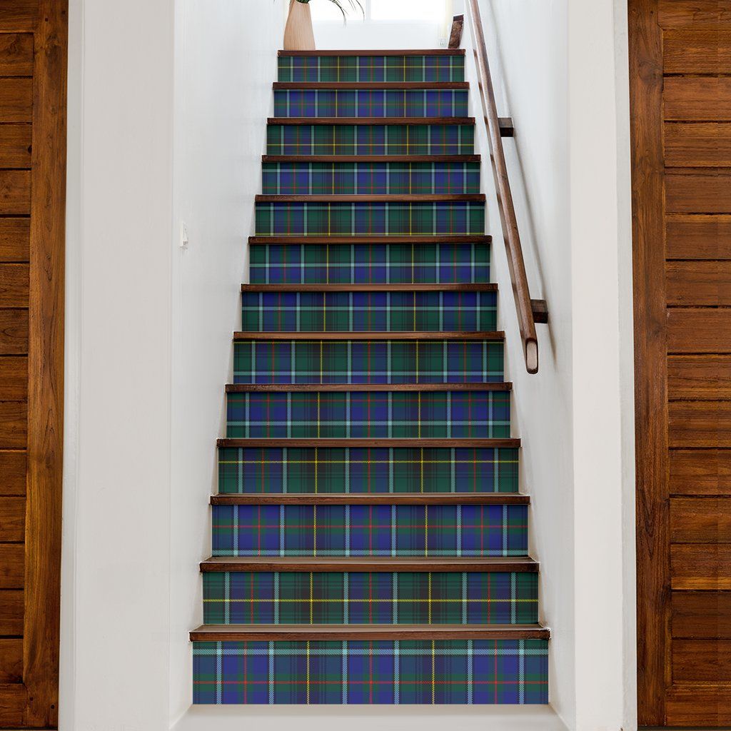 MacInnes Modern Tartan Stair Stickers (Set of 13)