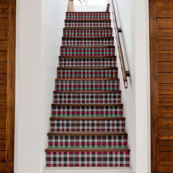 Borthwick Ancient Tartan Stair Stickers (Set of 13)