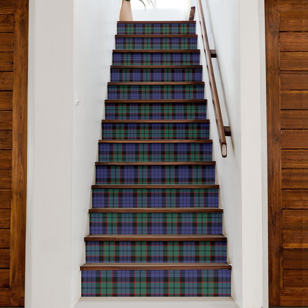 Fletcher Modern Tartan Stair Stickers (Set of 13)