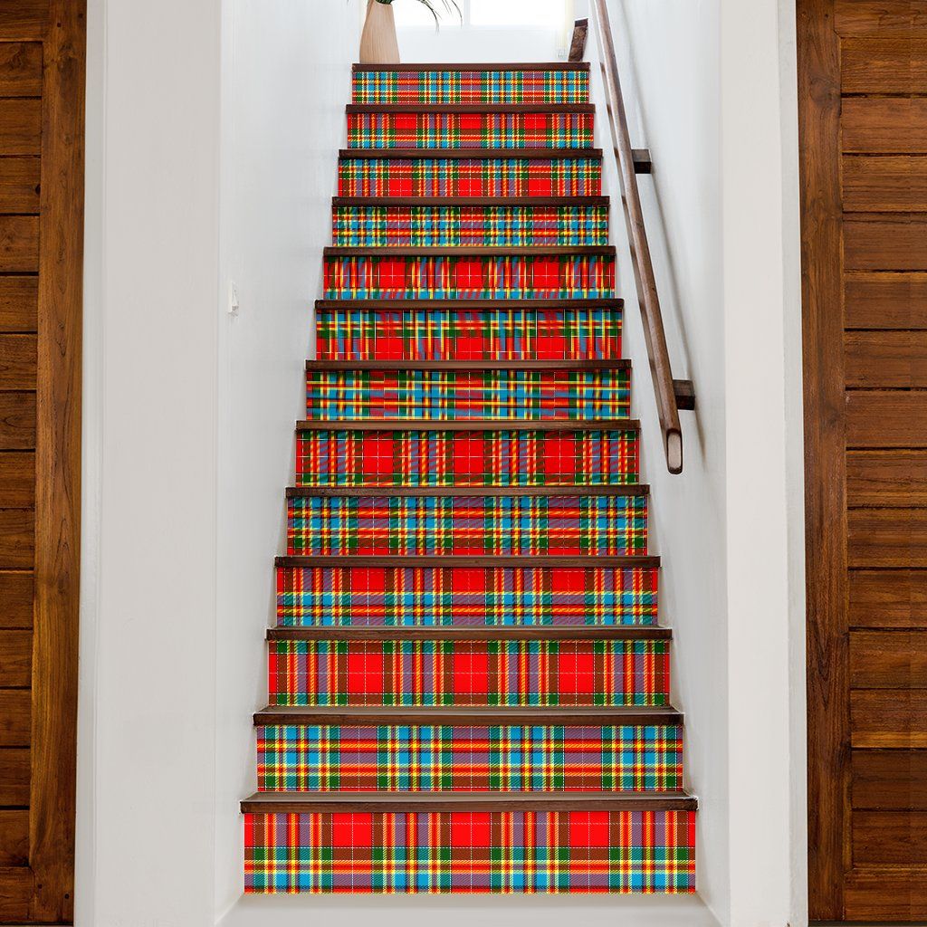 Chattan Tartan Stair Stickers (Set of 13)