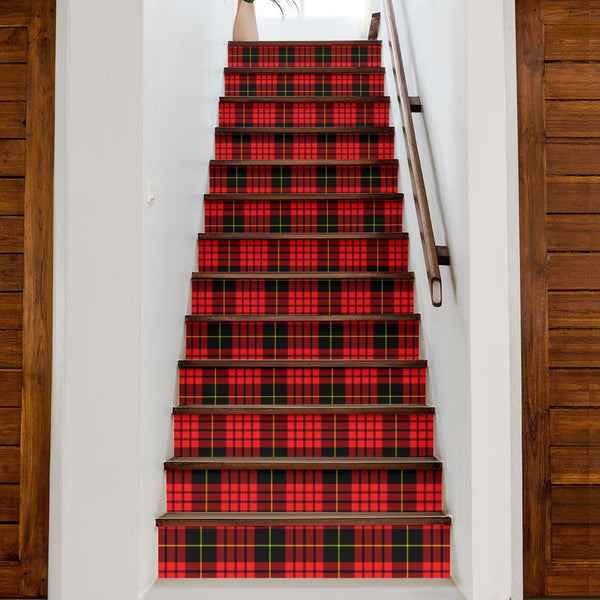 MacQueen Modern Tartan Stair Stickers (Set of 13)