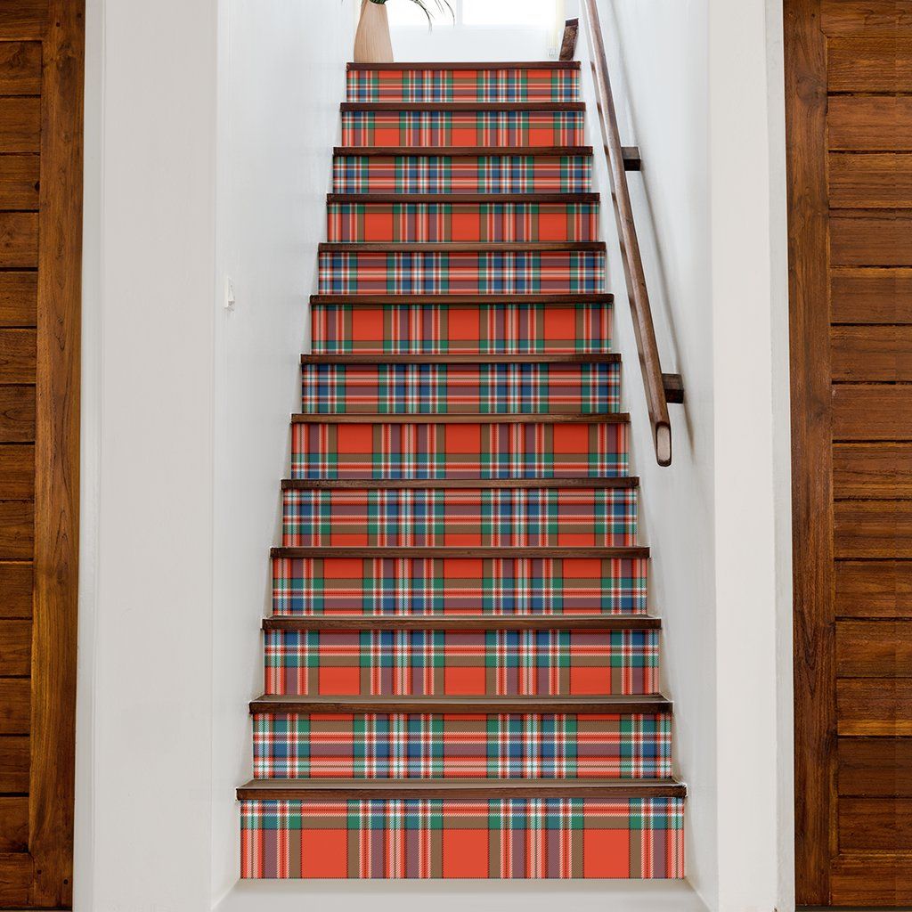 MacFarlane Ancient Tartan Stair Stickers (Set of 13)