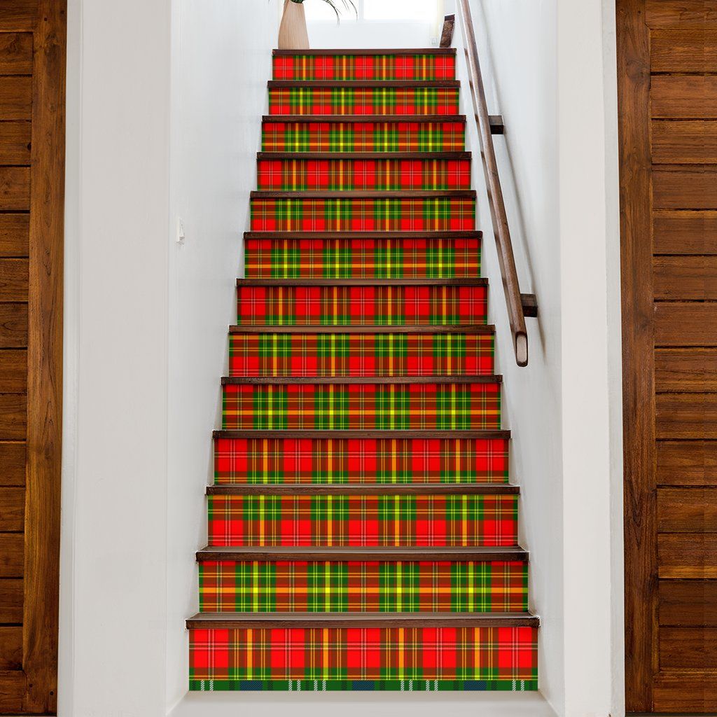 Leask Tartan Stair Stickers (Set of 13)