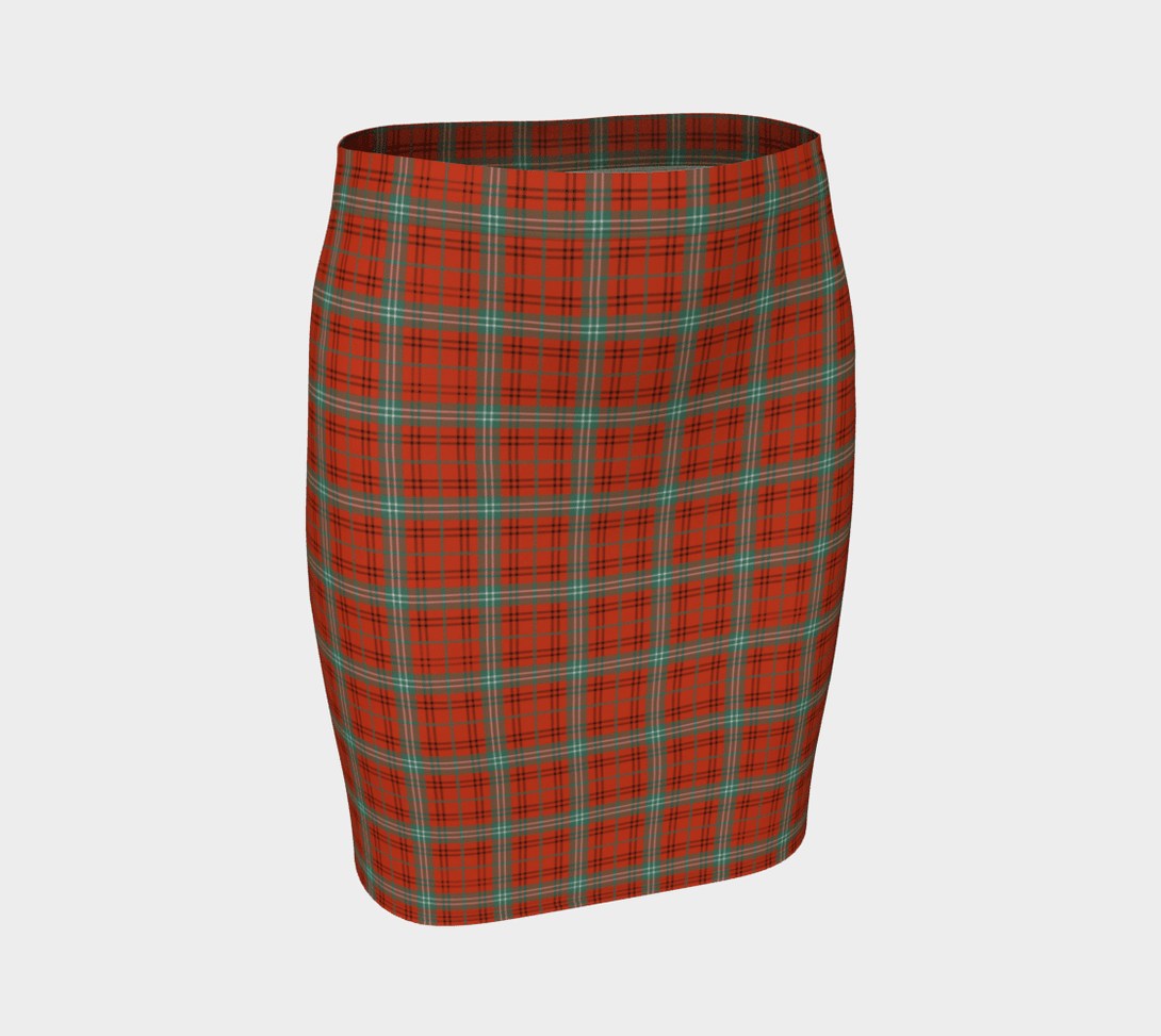 Morrison Red Ancient Tartan Classic Fitted Skirt