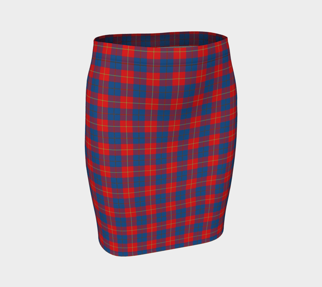 Galloway Red Tartan Classic Fitted Skirt