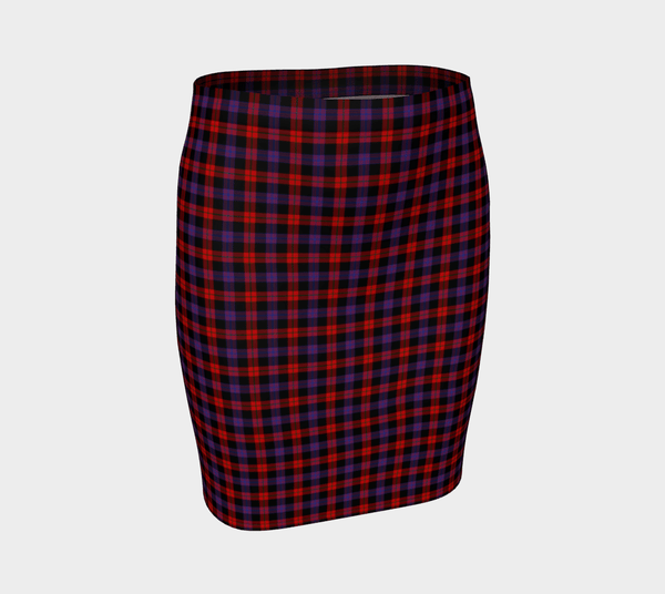 Brown Modern Tartan Classic Fitted Skirt