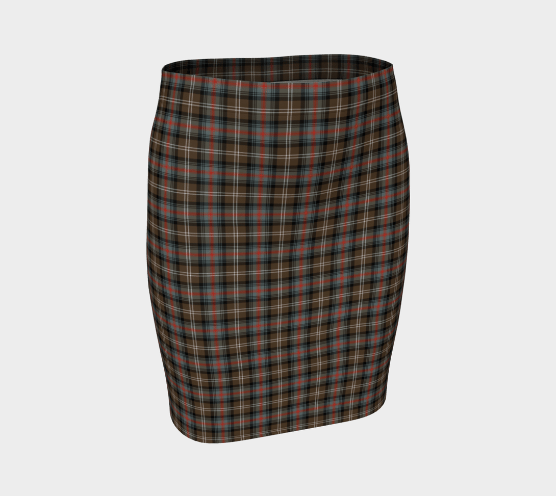 Sutherland Weathered Tartan Classic Fitted Skirt