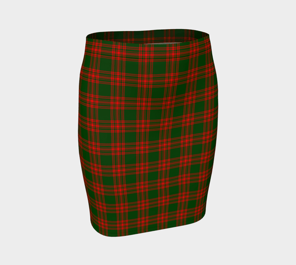 Menzies Green Modern Tartan Classic Fitted Skirt