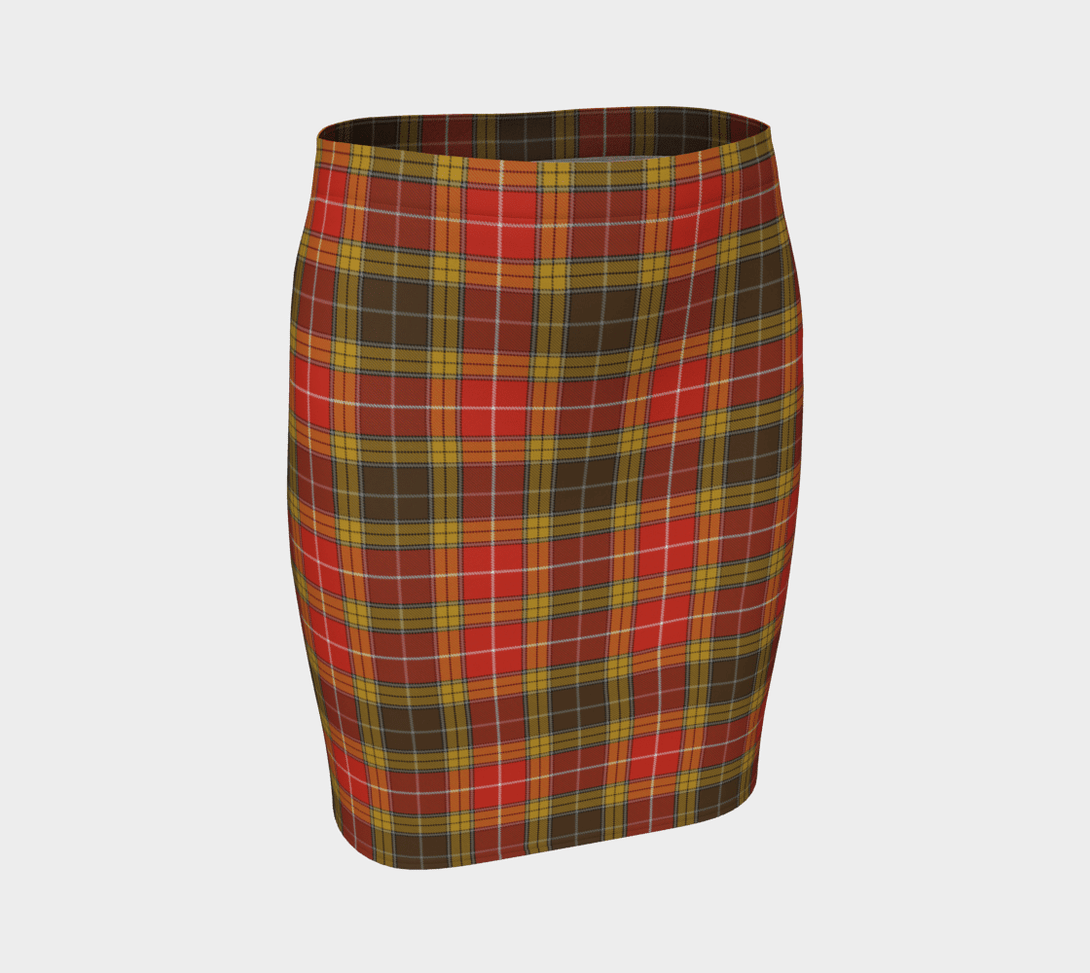 Buchanan Old Set Weathered Tartan Classic Fitted Skirt