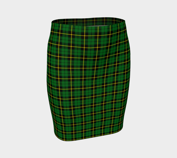 Wallace Hunting - Green Tartan Classic Fitted Skirt