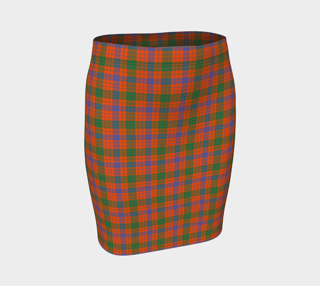 Ross Ancient Tartan Classic Fitted Skirt