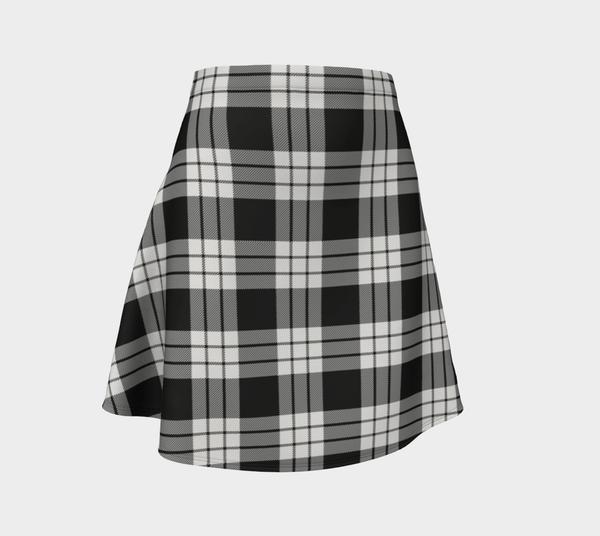 MacFarlane Black & White Ancient Tartan Classic Flared Skirt