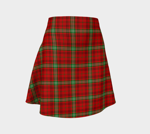 Morrison Red Modern Tartan Classic Flared Skirt