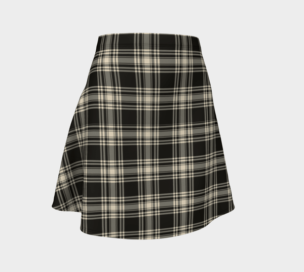 Menzies Black & White Ancient Tartan Classic Flared Skirt