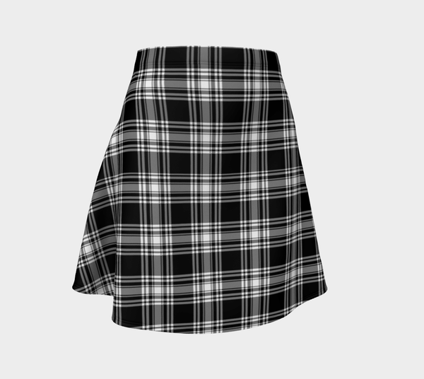 Menzies Black & White Modern Tartan Classic Flared Skirt