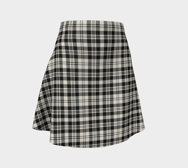 Scott Black & White Ancient Tartan Classic Flared Skirt