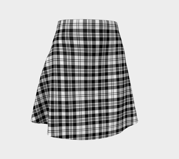 Scott Black & White Modern Tartan Classic Flared Skirt