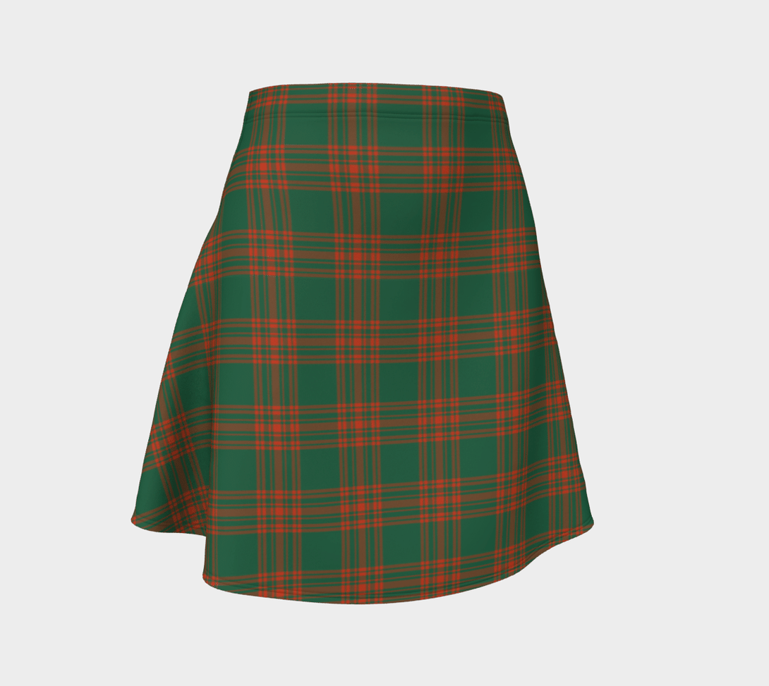 Menzies Green Ancient Tartan Classic Flared Skirt