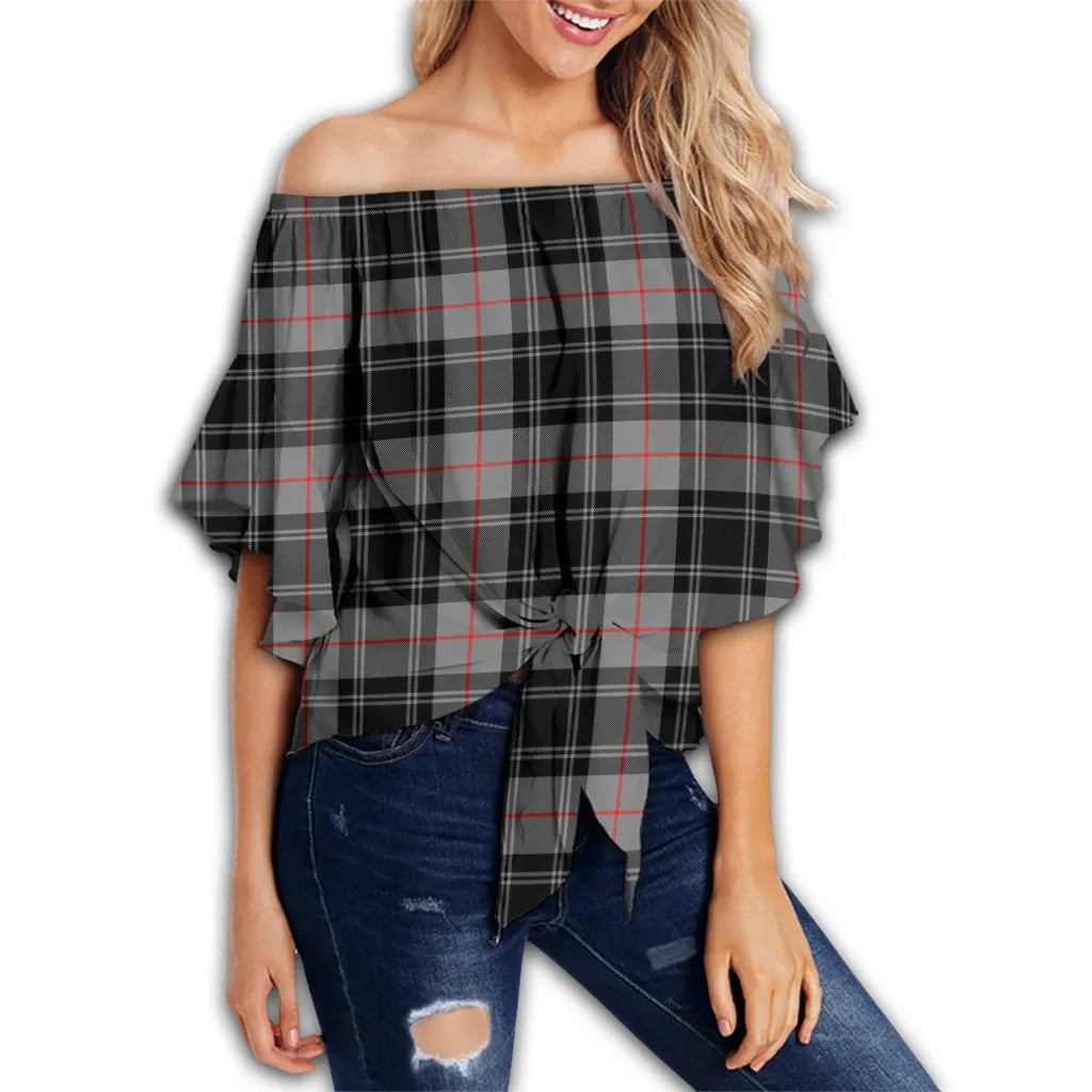 Moffat Modern Tartan Classic Off Shoulder Waist Wrap Top