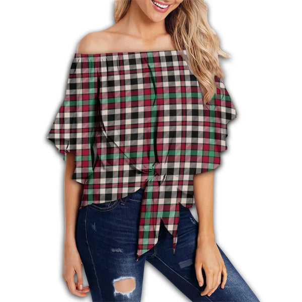 Borthwick Dress Ancient Tartan Classic Off Shoulder Waist Wrap Top