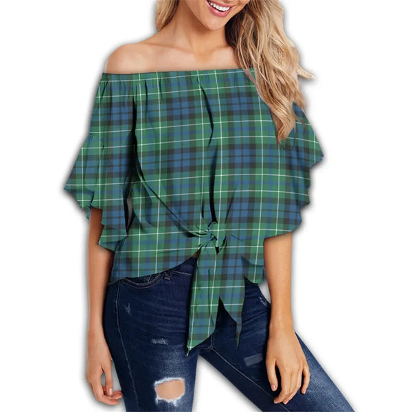 MacNeill of Colonsay Ancient Tartan Classic Off Shoulder Waist Wrap Top