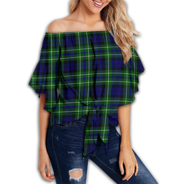 MacNeil of Colonsay Modern Tartan Classic Off Shoulder Waist Wrap Top