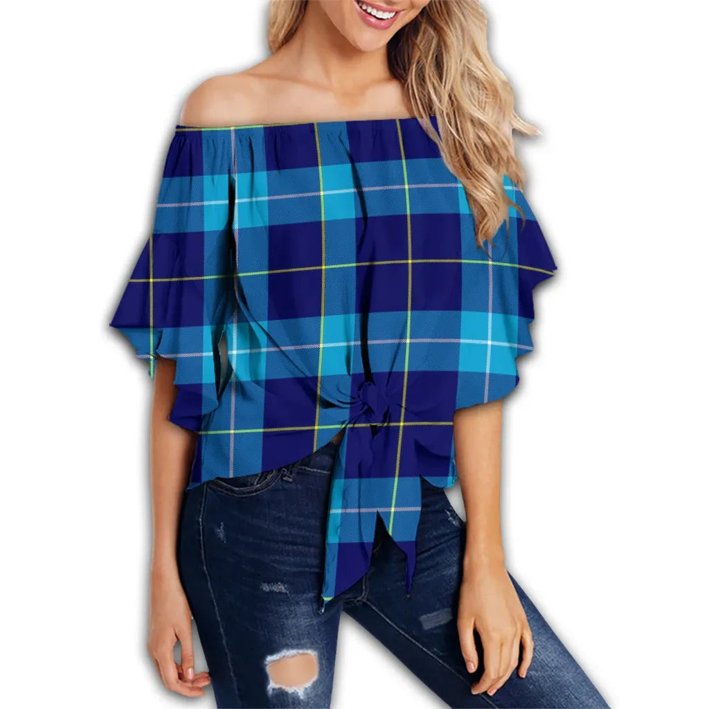 McKerrell Tartan Classic Off Shoulder Waist Wrap Top