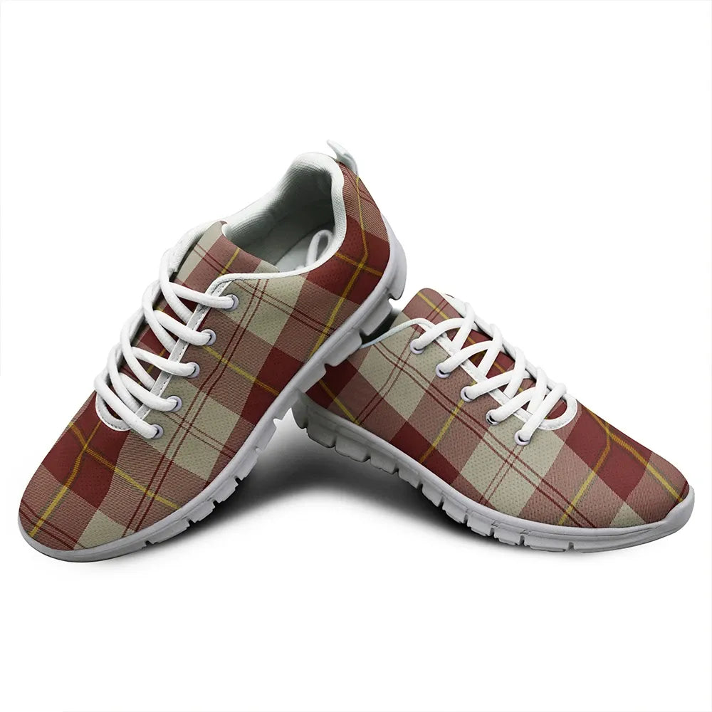 Cunningham Burgundy Dancers Tartan Classic Sneakers