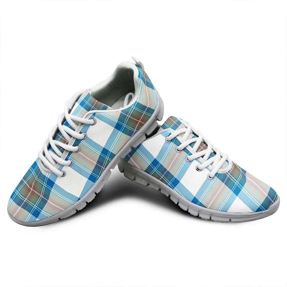 Stewart Muted Blue Tartan Classic Sneakers