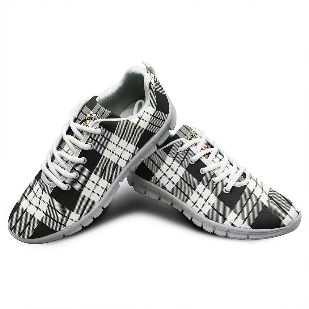 MacFarlane Black & White Ancient Tartan Classic Crest Sneakers