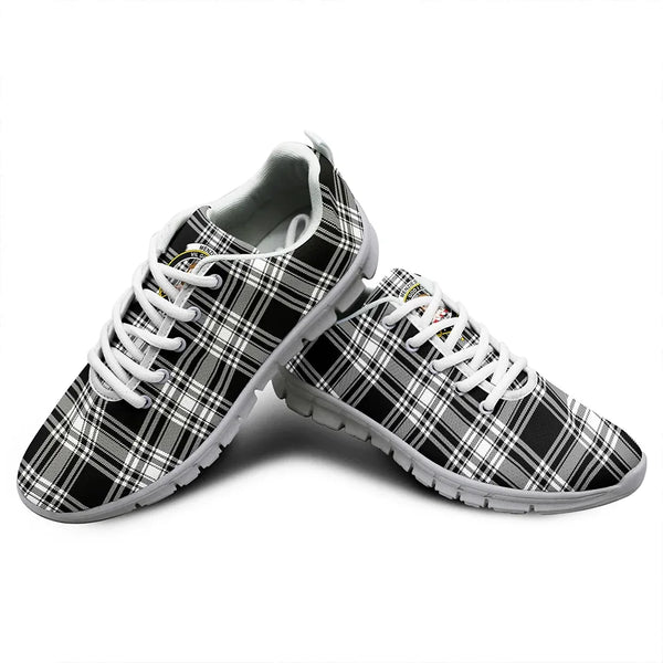 Menzies Black & White Modern Tartan Classic Crest Sneakers