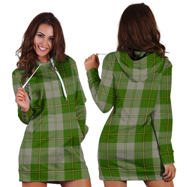 Cunningham Dress Green Dancers Tartan Classic Hoodie Dress