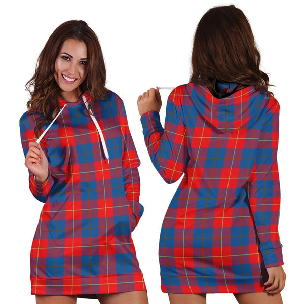 Galloway Red Tartan Classic Hoodie Dress